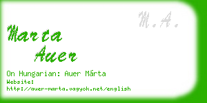 marta auer business card